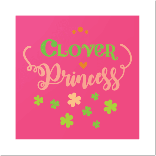 Clover Princess - Adorable St. Pattys Day T-Shirt for Kids Posters and Art